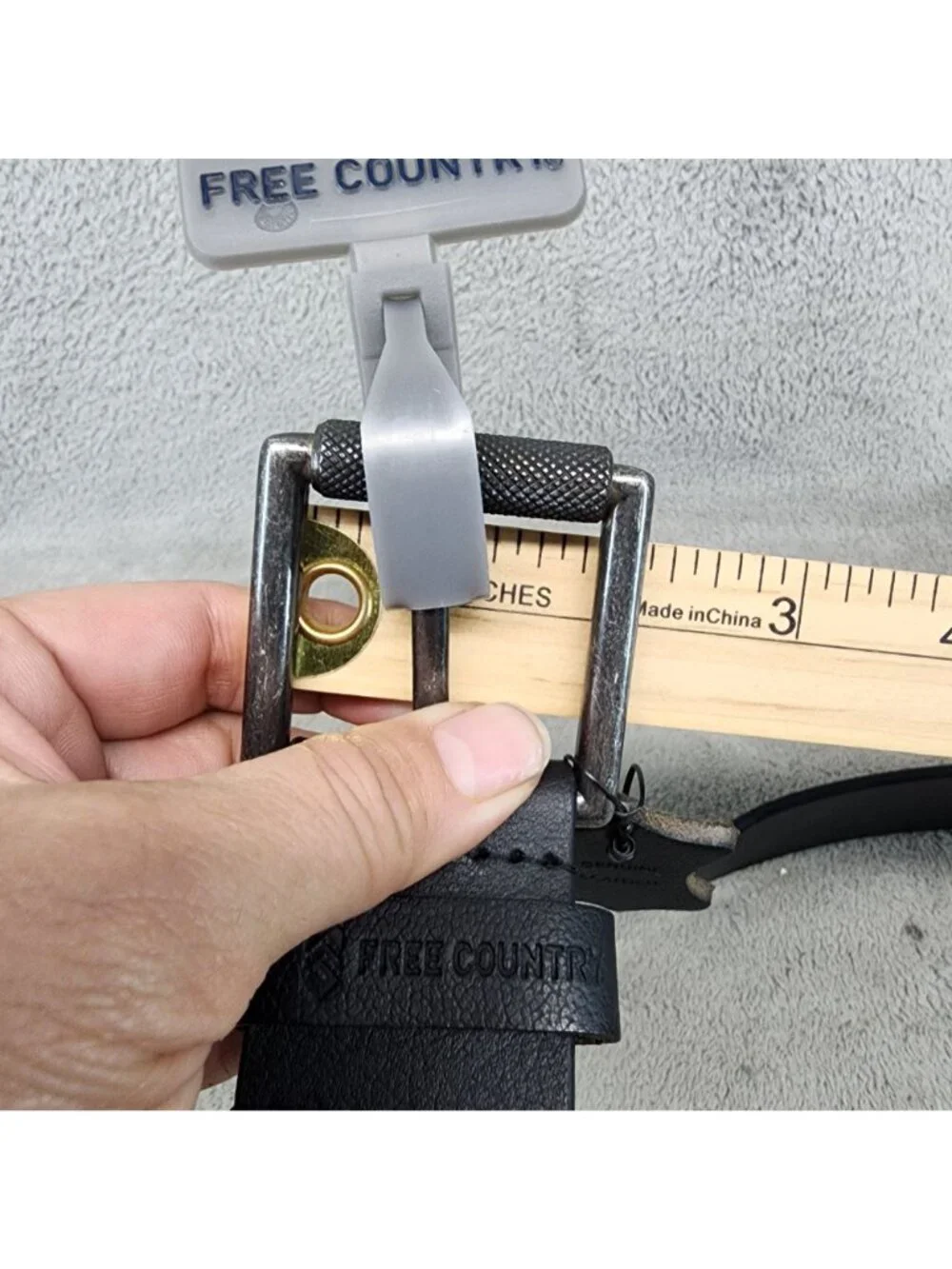 Free Country Belt Mens 36 Black Genuine Leather *NWT*